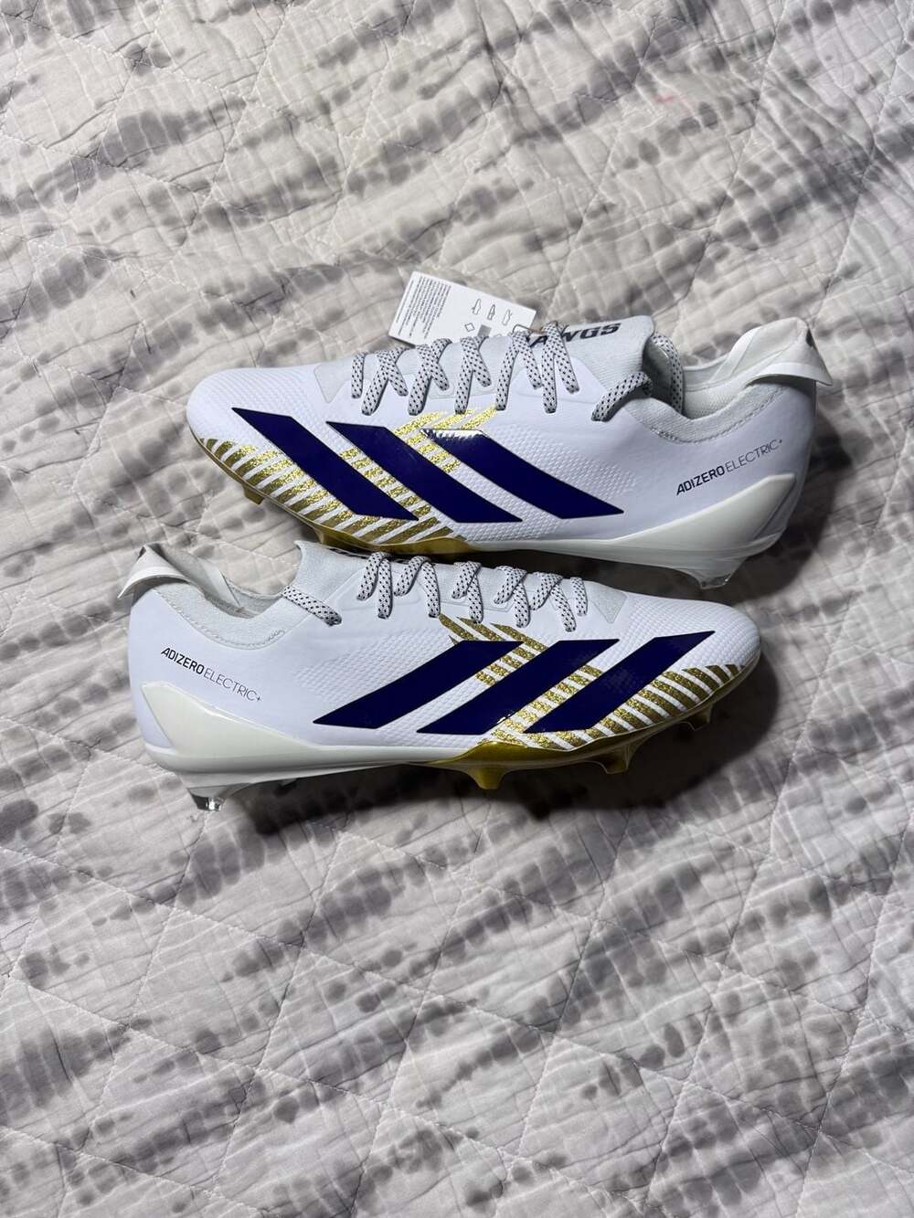 Adidas Adizero Electric+ Dawgs Washington Pe Cleats Mens 14 JQ4080